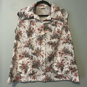 Vintage Floral Button Blouse
